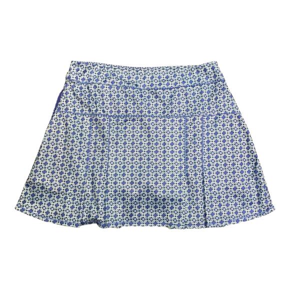 Bermuda Sands Golf Skort Pleated Pull on style Geo Print sz XL Excellent - Picture 2 of 5